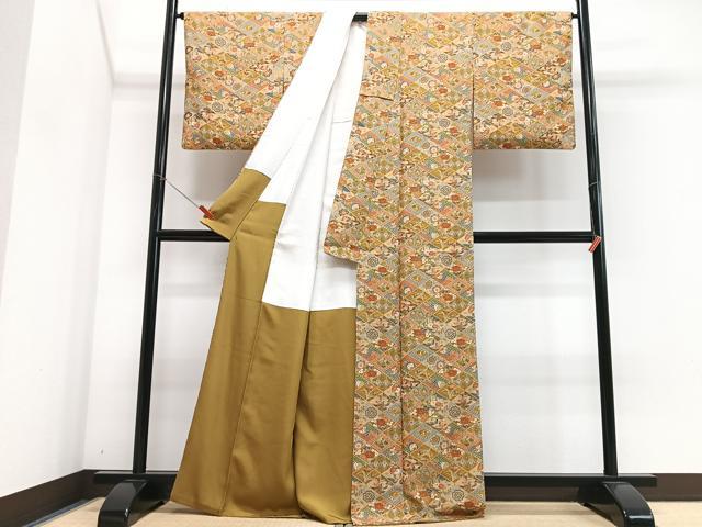 平和屋着物■上質な小紋 吉祥花蝶文 正絹 逸品 CABJ8127xe