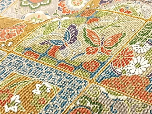平和屋着物■上質な小紋 吉祥花蝶文 正絹 逸品 CABJ8127xe