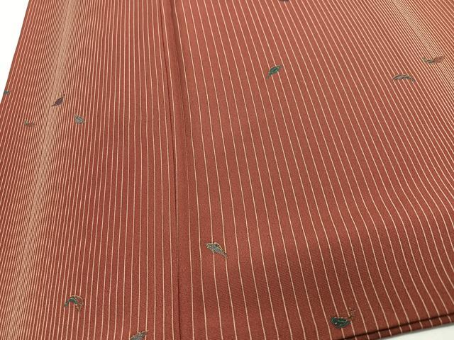 平和屋着物■上質な小紋 縞 舞葉文 暈し染め 正絹 逸品 CABJ8128xe