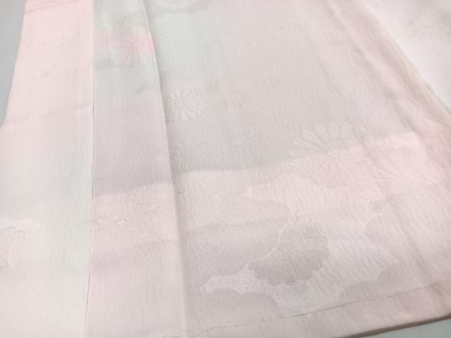 平和屋着物■長襦袢 無双仕立て 舞菊地紋 暈し染め 半衿刺繍 正絹 逸品 CABJ8140xe