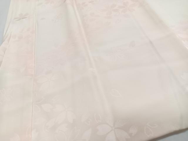 平和屋着物■長襦袢 袷 舞桜地紋 暈し染め 正絹 逸品 CABJ8143xe
