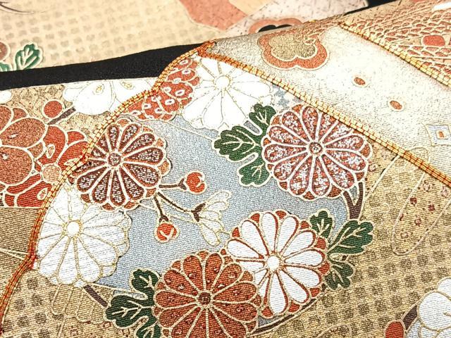 平和屋着物■豪華黒留袖 駒刺繍 束ね熨斗御所車花文 金彩 ロング丈 正絹 逸品 CABJ8171xe