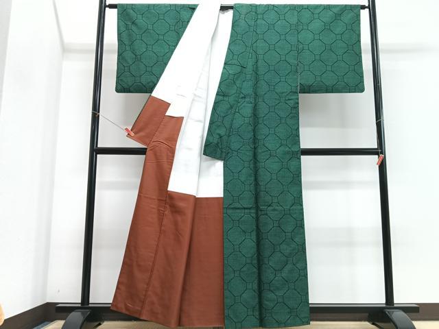 平和屋着物■上質な紬 蜀江文 正絹 逸品 CABJ8183xe