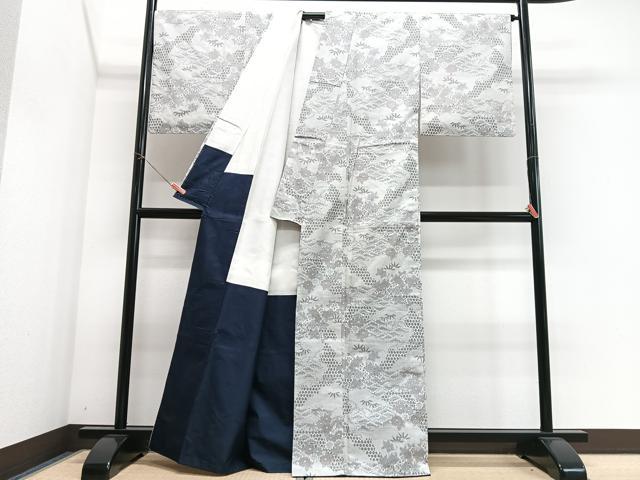 平和屋着物■上質な紬 草花文 正絹 逸品 CABJ8189xe