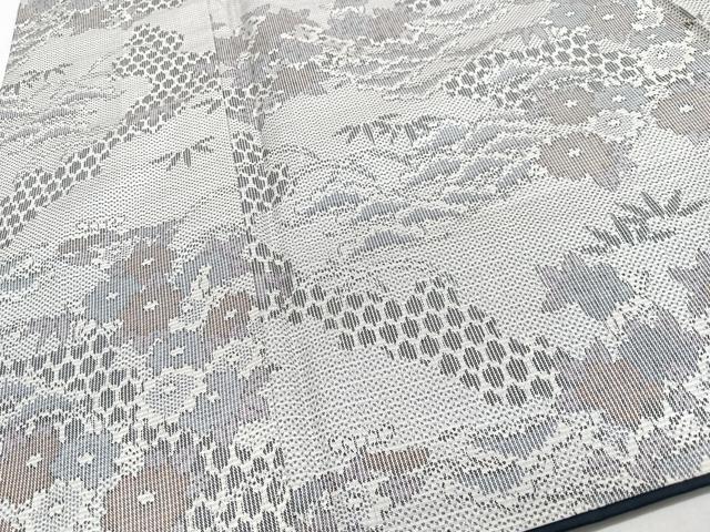 平和屋着物■上質な紬 草花文 正絹 逸品 CABJ8189xe