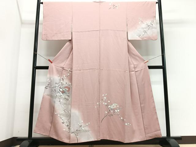 平和屋着物■訪問着 文箱枝花文 暈し染め 金彩 正絹 逸品 CABJ8196xe