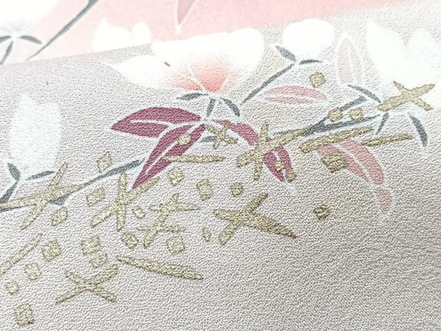 平和屋着物■訪問着 文箱枝花文 暈し染め 金彩 正絹 逸品 CABJ8196xe