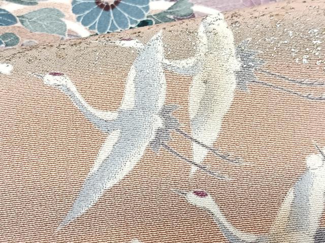 平和屋着物■訪問着 吉祥花鳥文 暈し染め 銀彩 正絹 逸品 CABJ8205xe