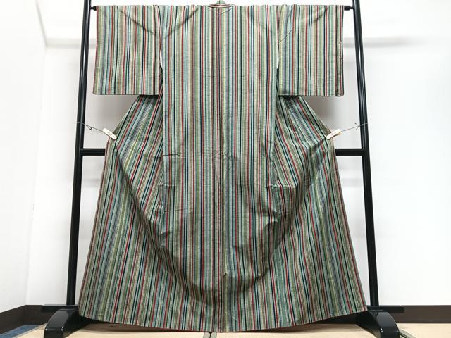 平和屋着物■上質な紬 縞 正絹 逸品 CABJ8206xe