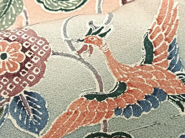 平和屋着物■訪問着 更紗花鳥文 暈し染め 正絹 逸品 CABJ8208xe