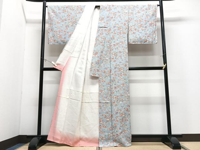 平和屋着物■上質な小紋 草花文 正絹 逸品 未使用 CABJ8221xe