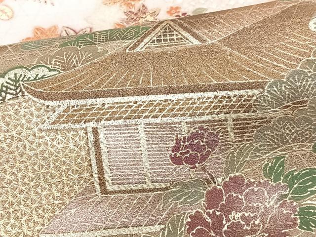 平和屋着物■訪問着 風景文 暈し染め 金彩 正絹 逸品 CABJ8224xe