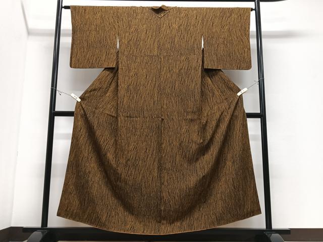 平和屋着物■上質な小紋 水野正夫作 幾何学文様 黒地 正絹 逸品 CABJ8229xe