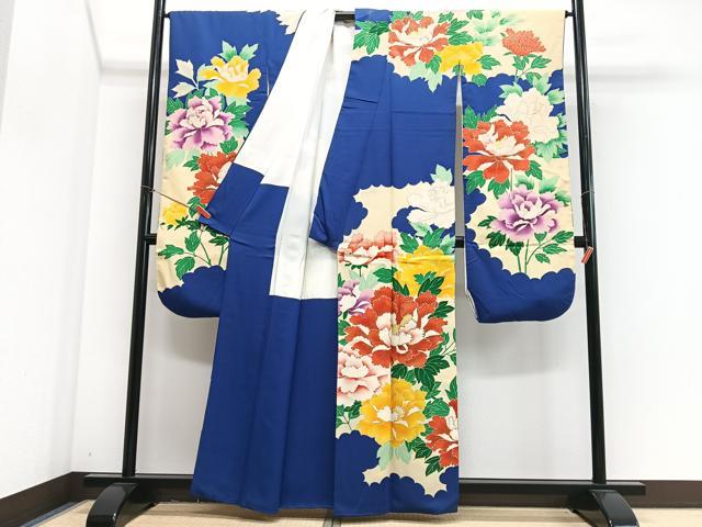 平和屋着物■豪華振袖 駒刺繍 牡丹 金彩 正絹 逸品 CABJ8248xe