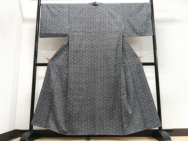 平和屋着物■上質な紬 亀甲花文 正絹 逸品 CABJ8260xe