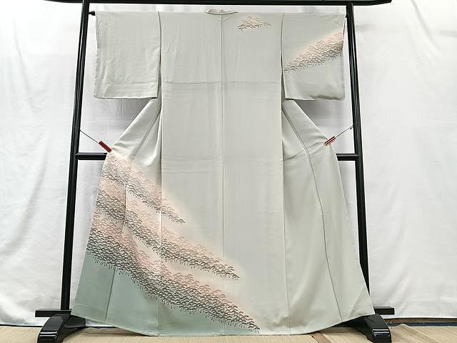 平和屋着物■訪問着 松樹林文 暈し染め 正絹 逸品 未使用 CABJ8281xe