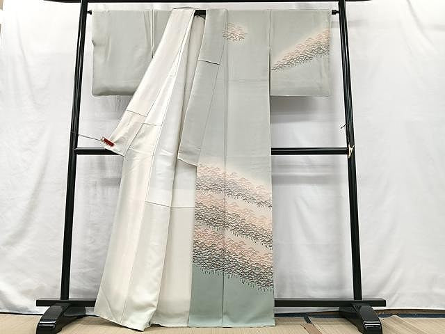 平和屋着物■訪問着 松樹林文 暈し染め 正絹 逸品 未使用 CABJ8281xe