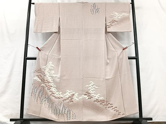 平和屋着物■訪問着 作家物 松樹林文 暈し染め 正絹 逸品 CABJ8284xe