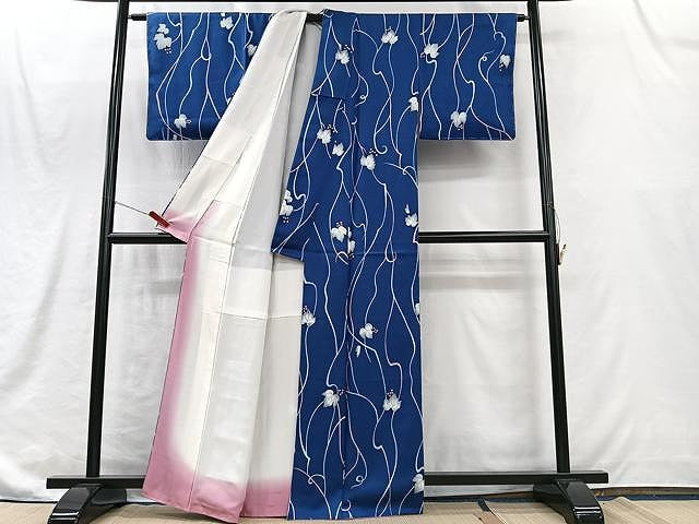 平和屋着物■上質な小紋 舞葉文 正絹 逸品 CABJ8286xe