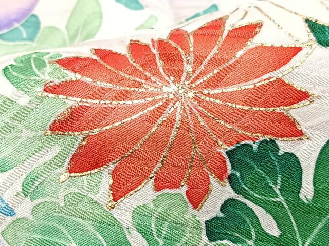 平和屋着物■豪華振袖 駒刺繍 絞り 地主神社 草花文 金銀彩 正絹 逸品 CABJ8322xe