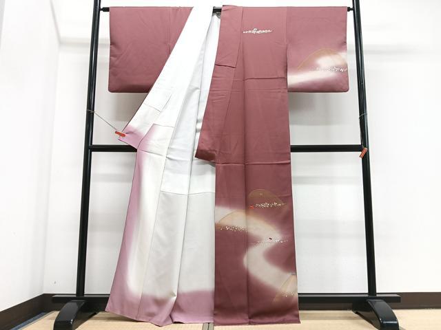 平和屋着物■訪問着 駒刺繍 流水文 暈し染め 金銀彩 正絹 逸品 CABJ8336xe