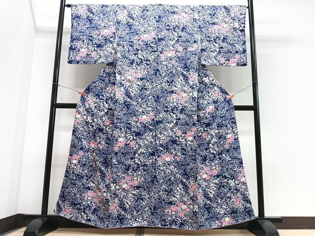 平和屋着物■上質な小紋 花鳥文 正絹 逸品 CABJ8341xe