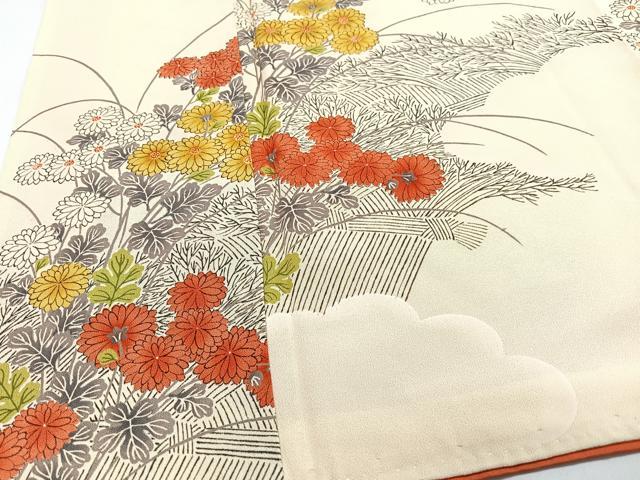 平和屋着物■上質な小紋 草花文 正絹 逸品 CABJ8353xe