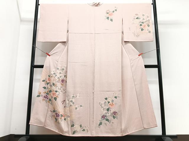 平和屋着物■訪問着 枝花文 金彩 正絹 逸品 CABJ8371xe