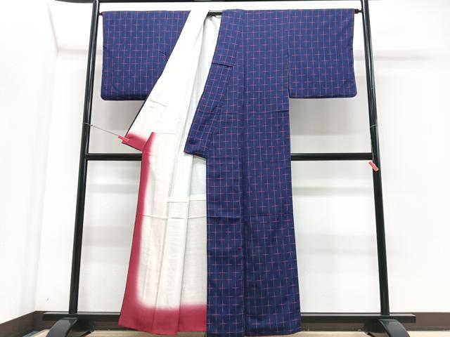 平和屋着物■上質な小紋 十字文様 正絹 逸品 CABJ8380xe