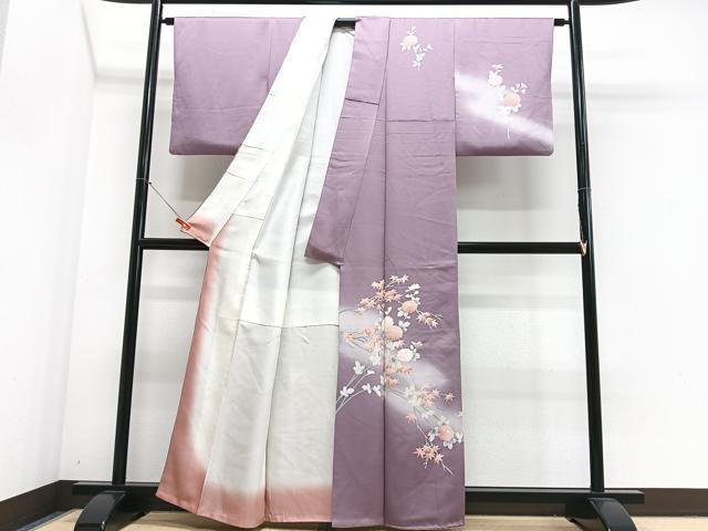 平和屋着物■訪問着 枝花文 暈し染め 正絹 逸品 CABJ8390xe