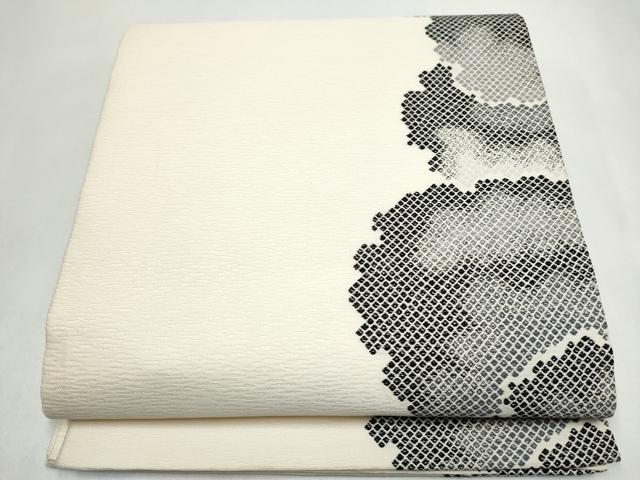 平和屋着物●六通柄袋帯 雪輪鹿の子文 正絹 逸品 CABJ8406hy