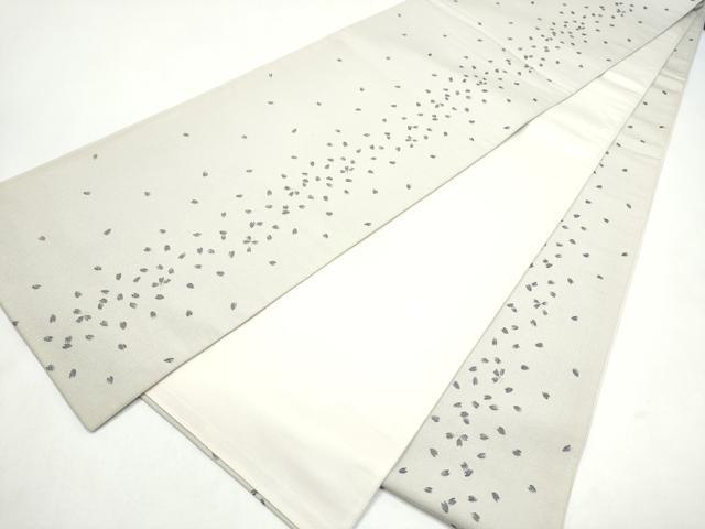 平和屋着物●全通柄袋帯 舞桜文 金糸 正絹 逸品 CABJ8424hy