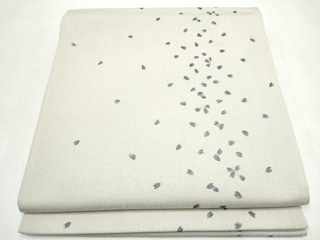 平和屋着物●全通柄袋帯 舞桜文 金糸 正絹 逸品 CABJ8424hy