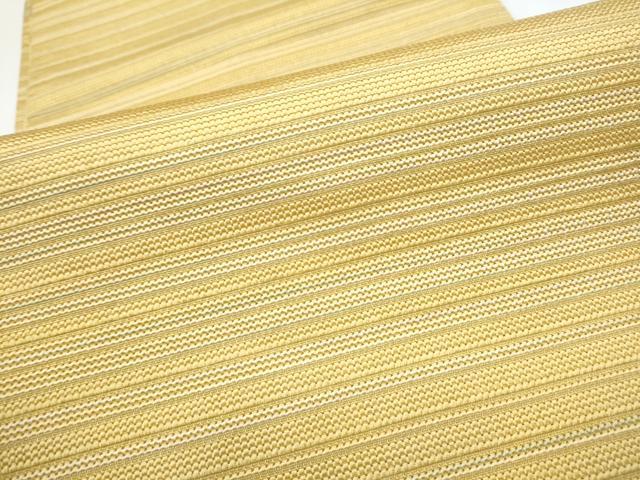 平和屋着物●両面 六通柄袋帯 霞文 金糸 正絹 逸品 CABJ8442hy