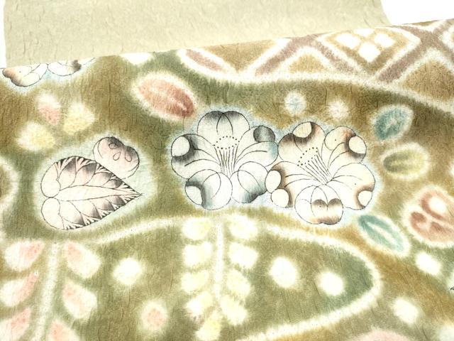 平和屋着物●太鼓柄袋帯 辻が花 絞り ふくれ織 正絹 逸品 CABJ8473hy