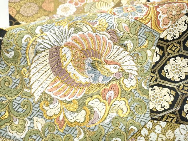 平和屋着物●西陣 とみや織物謹製 とみや帯 六通柄袋帯 唐織 切嵌鳳凰花文 金銀糸 正絹 逸品 未使用 CABJ8481hy