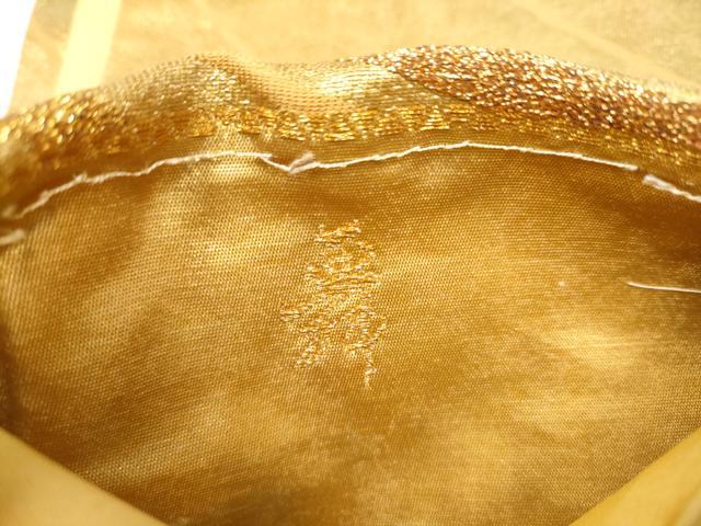 平和屋着物●六通柄袋帯 手織 舞 金糸 引箔 正絹 逸品 CABJ8485hy