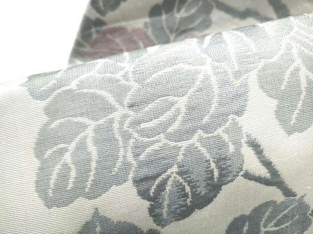 平和屋着物●九寸名古屋帯 枝葉文 正絹 逸品 CABJ8515hy