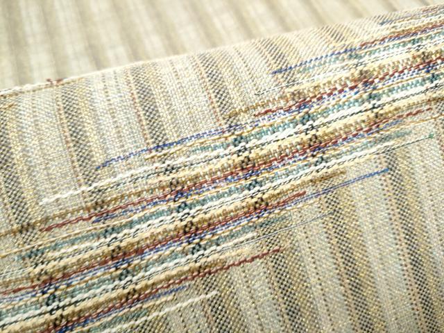 平和屋着物●八寸名古屋帯 霞文 金糸 正絹 逸品 CABJ8528hy