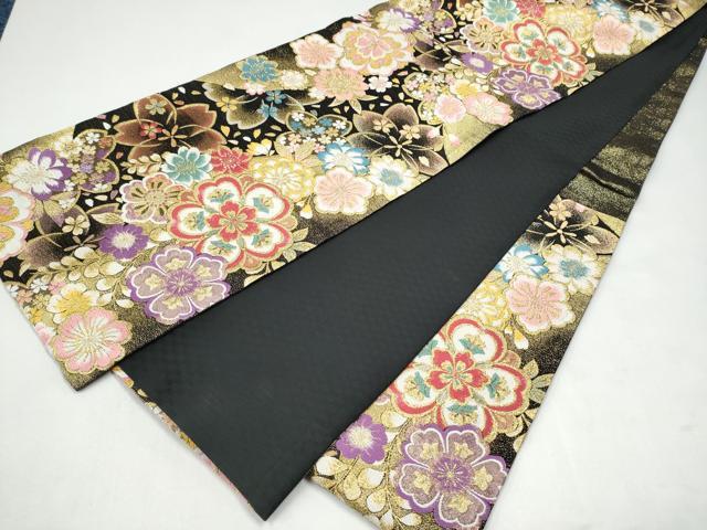 平和屋着物●六通柄袋帯 舞花文 金糸 正絹 逸品 CABJ8564hy