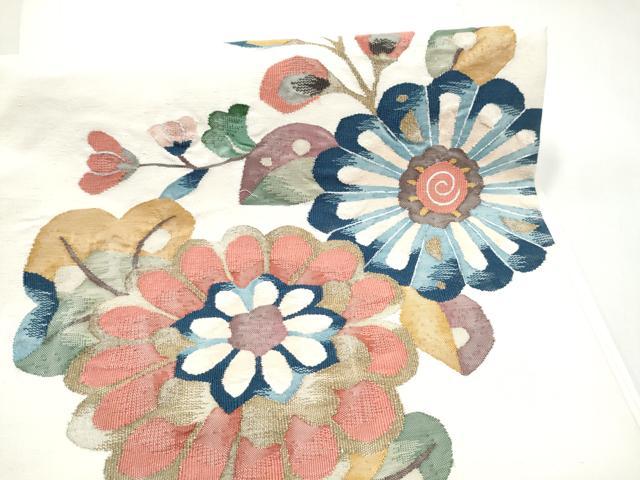平和屋着物●太鼓柄袋帯 すくい織 舞花文 正絹 逸品 CABJ8570hy
