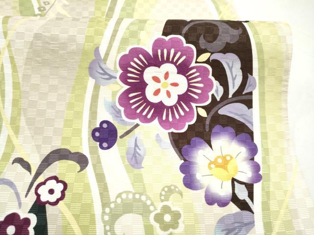 平和屋着物●太鼓柄 京袋帯 立涌花文 正絹 逸品 CABJ8592hy