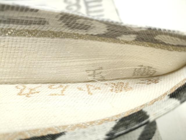 平和屋着物●両面 全通柄袋帯 季麗小石丸 玉繭 正絹 逸品 CABJ8598hy