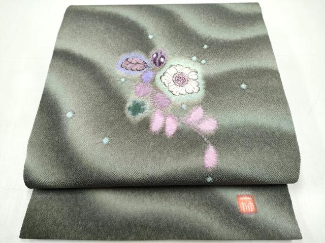 平和屋着物●久保田一竹 幻の辻が花 太鼓柄袋帯 絞り 鬼しぼ縮緬 正絹 逸品 CABJ8604hy