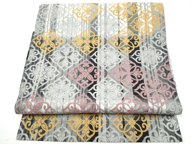 平和屋着物●つけ帯 花唐草文 正絹 逸品 CABJ8672hy