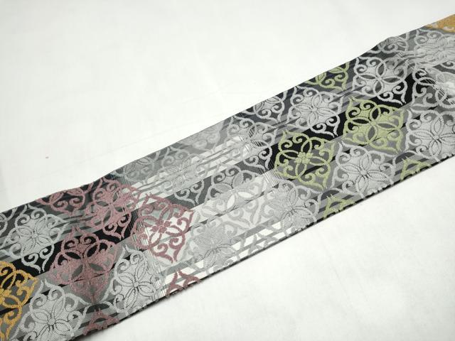 平和屋着物●つけ帯 花唐草文 正絹 逸品 CABJ8672hy