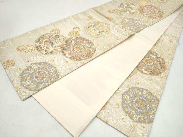 平和屋着物●六通柄袋帯 唐織 香貴錦 金糸 正絹 逸品 CABJ8696hy