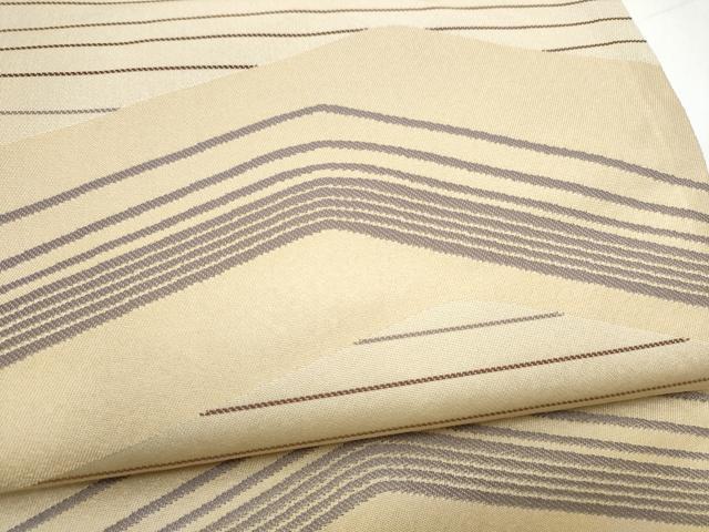 平和屋着物●西陣 川島織物 洗える最高級着物 <英>はなぶさ謹製 六通柄 京袋帯 幾何学文様 たとう紙付き 正絹 逸品 CABJ8713hy