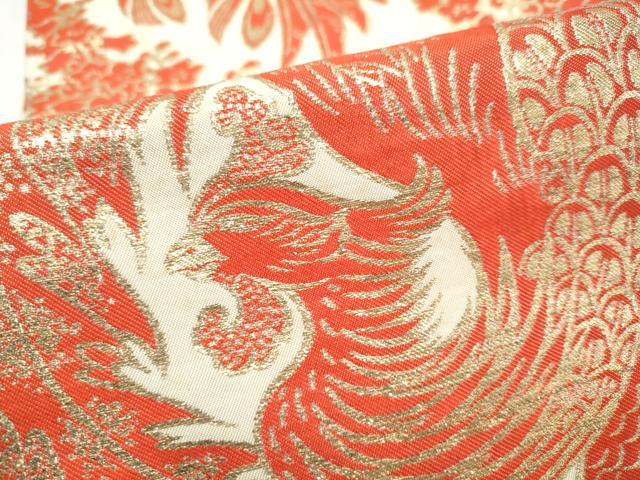 平和屋着物●西陣 川島織物 六通柄 本袋帯 鳳凰 金糸 正絹 逸品 CABJ8714hy