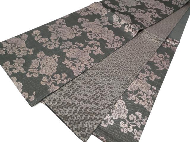 平和屋着物●紋屋井関 御寮織 六通柄袋帯 花唐草文 正絹 逸品 CABJ8715hy